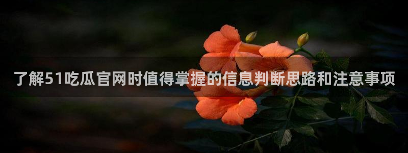 吃瓜热点事件：了解51吃瓜官网时值得掌握的信息判断思路和注意事项